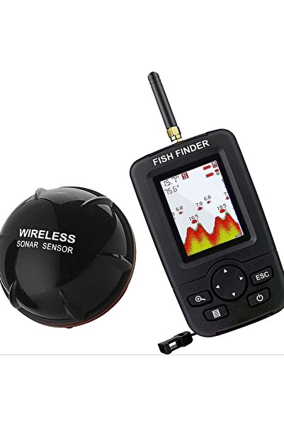 Choice جهاز سونار لاسلكي أسود لتنبيه صيد الأسماك، جهاز صدى تحت الماء، كاشف صيد الأسماك المحمول