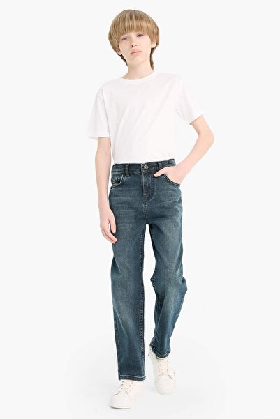 DeFacto Erkek Çocuk Straight Fit Düz Paça Jean Pantolon D7087A825SP