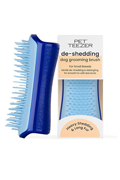 Tangle Teezer Pet Teezer Deshedding Grooming Brush Small Blue Dog Grooming Brush