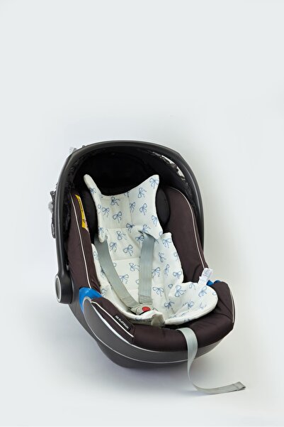 Atelier Babbi 100% Cotton Stroller Cushion - Ribbon/Blue