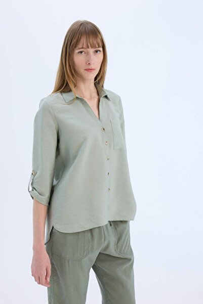 DeFacto Regular Fit Basic Düz Uzun Kollu Gömlek M9407AZ25SP