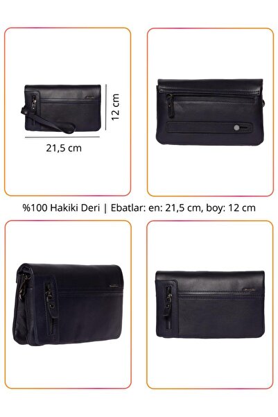 louisiana polo Grande Шкіряна чоловіча сумка темно-синя 4271