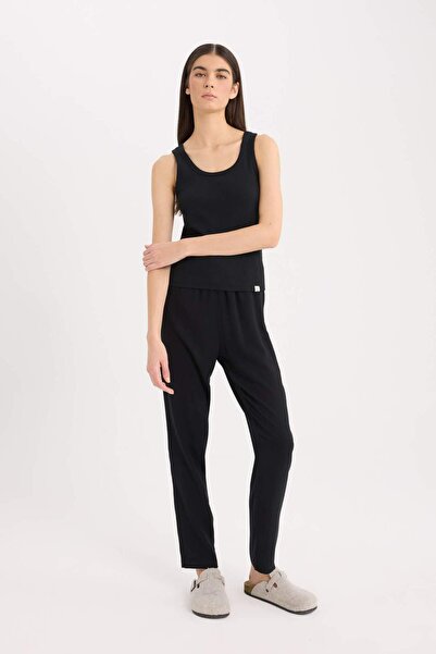 DeFacto Fall in Love Στρογγυλή λαιμόκοψη με ραβδώσεις Basic μονόχρωμο εσώρουχο D5183AX24AU