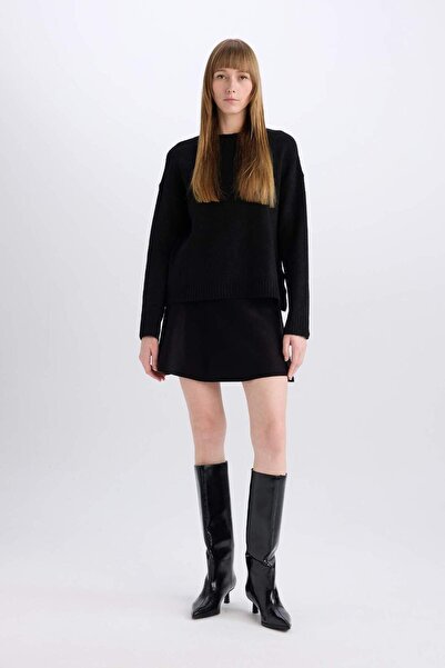 DeFacto A Form Flounce Knitwear Mini Skirt E5564Ax24Cw