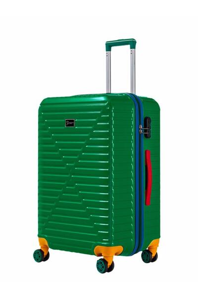 louisiana polo Orta Boy %100 Polikarbon Valiz 4x2 Teker Yeşil 1088