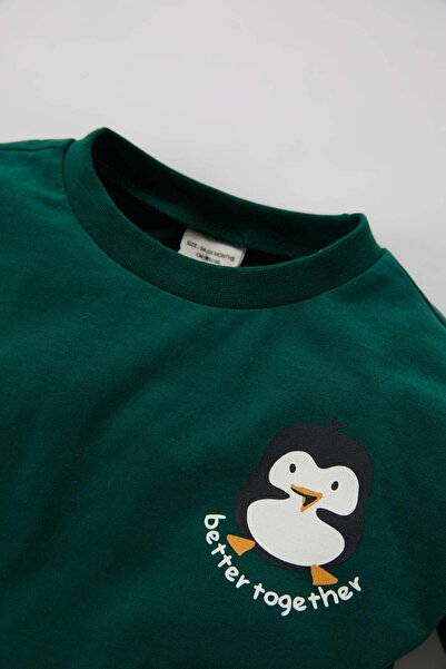 DeFacto Μακρυμάνικο μπλουζάκι με χριστουγεννιάτικο θέμα Baby Boy Crew Neck D6600A524WN