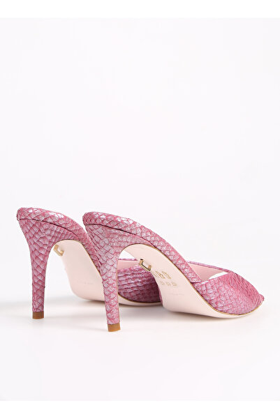 Jia De Lara Pembe Kadın Deri Topuklu Sandalet NANCY