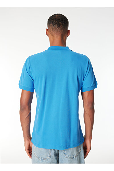 Moschino Desenli Mavi Erkek Polo T-Shirt 241V3A1604