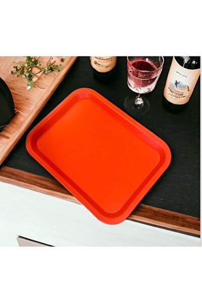 ray plastik Service Tray Red