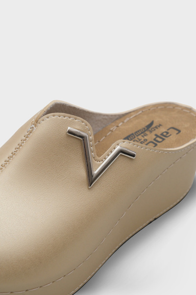 Capone Outfitters Ανατομικές μαλακές άνετες παντόφλες Mother με σφήνα τακούνι