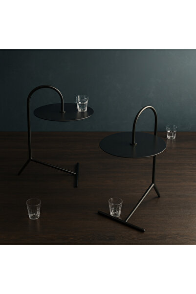 Forgeist furniture Metal C Sehpa – Modern Koltuk Yanı Kullanışlı Sehpa -Özel El İşçiliği