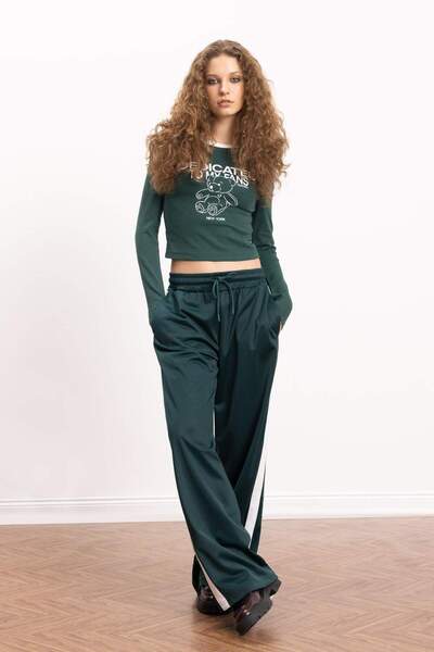 DeFacto Μακρυμάνικο μπλουζάκι με ριμπ λαιμόκοψη Coool Fitted E1531AX24WN