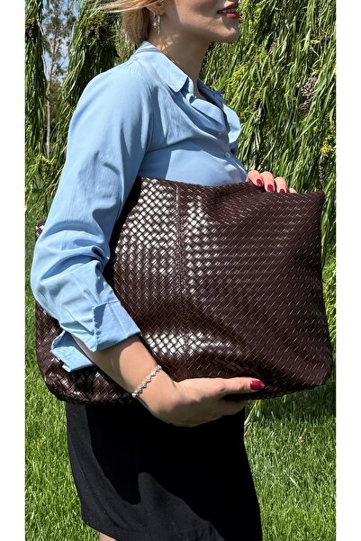 SİNİSA BAG Women's Knitted Patterned Btg Shoulder Bag