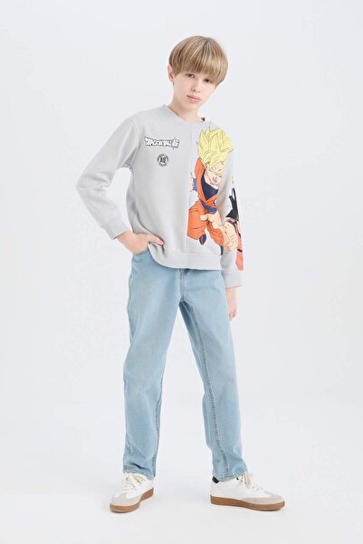 DeFacto Φούτερ για αγόρια Dragon Ball New Crew Neck με στάμπα στην πλάτη D6814A824WN