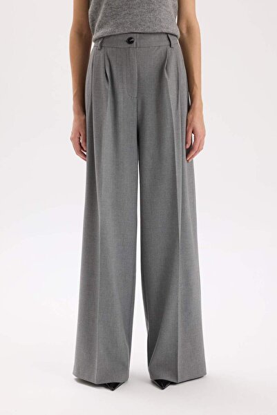 DeFacto Wide Leg Kışlık Pantolon Cepli Yüksek Bel Geniş Bol Paça Uzun Boy E2772AX24WN