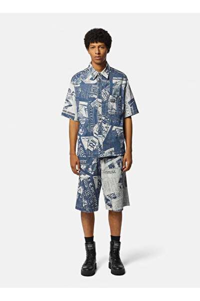 VERSACE JEANS COUTURE İndigo Erkek Gömlek 76GAL21C
