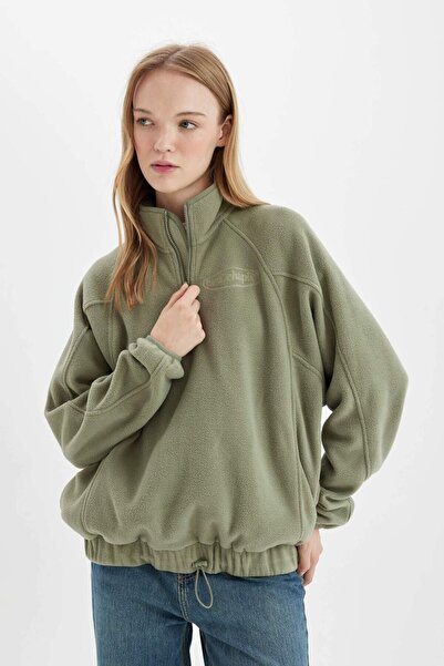 DeFacto Φούτερ από φλις με στάμπα με κανονική εφαρμογή - C7828AX24WN