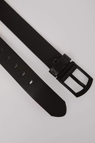 DeFacto Erkek Dikdörtgen Toka Suni Deri Jean Kemeri U0039AZNS