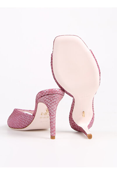 Jia De Lara Pembe Kadın Deri Topuklu Sandalet NANCY