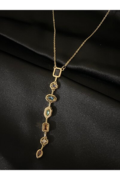 SPİEL&GESCHENKHAUS قلادة فولاذية على شكل حرف Y مكونة من 7 عناصر