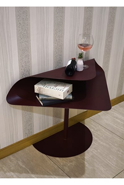 Forgeist furniture Modern Metal Yan Sehpa – Dekoratif İki Katlı Tasarım-Özel El İşçiliği