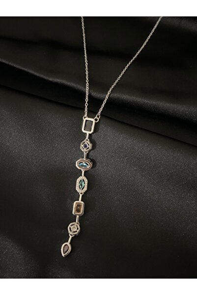 SPİEL&GESCHENKHAUS قلادة فولاذية على شكل حرف Y مكونة من 7 عناصر