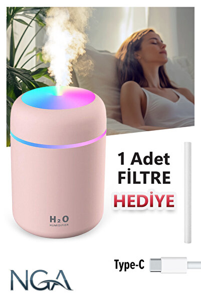 NGA 300 ml H2O Ultrasonik Ledli Hava Nemlendirici Buhar Makinesi Ve Aroma Dif...