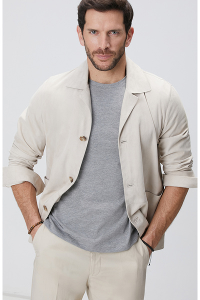 Network Kırık Beyaz Deri Ceket