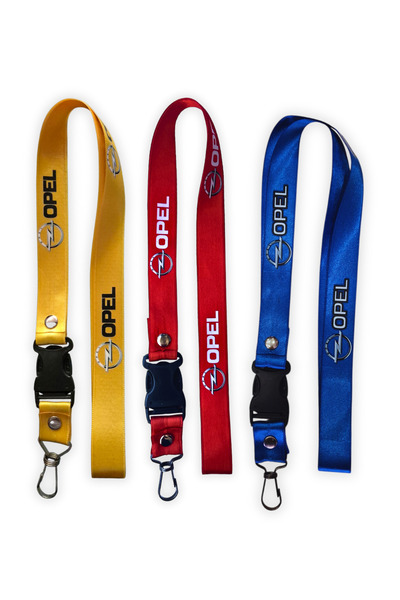 TUSBA MARKET Opel Logo Yellow & Red & Blue Car Mirror Hanger with Keychain Tr...