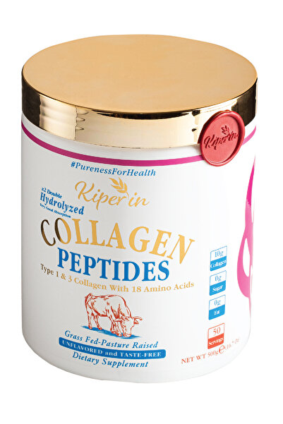 Kiperin مكمل غذائي طبيعي ونقي 100% من الكولاجين النشط بيولوجيًا والمحلل مرتين مع الببتيدات (50 يومًا)