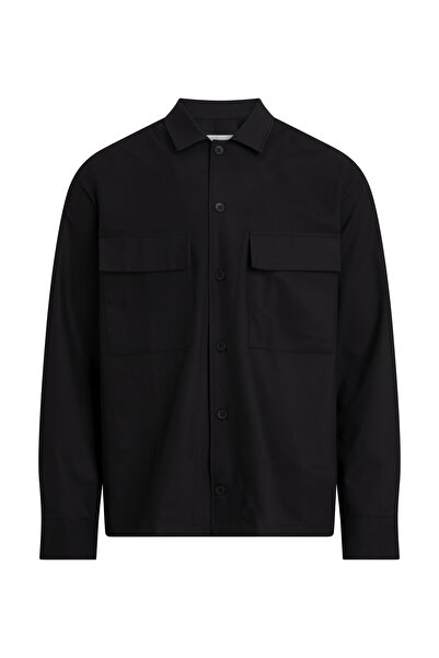 Calvin Klein Normal Gömlek Yaka Siyah Erkek Gömlek K10K112988BEH