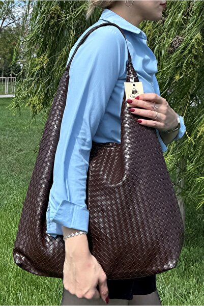 SİNİSA BAG Women's Knitted Patterned Btg Shoulder Bag