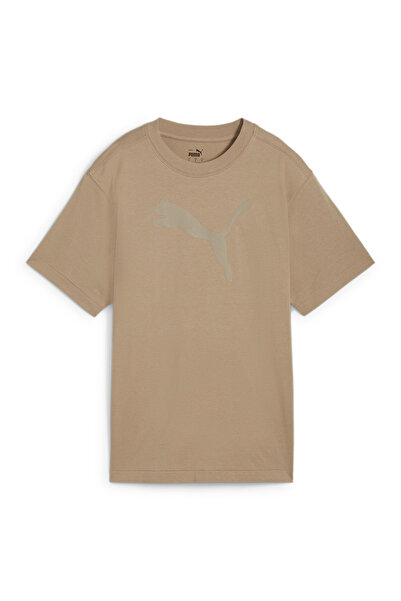 Puma Καφέ γυναικείο μπλουζάκι με λαιμόκοψη κανονικής εφαρμογής 68161967 HER Graphic Tee