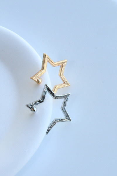 Leo'Stone Star Design Compression Earcuff Cartilage Earrings