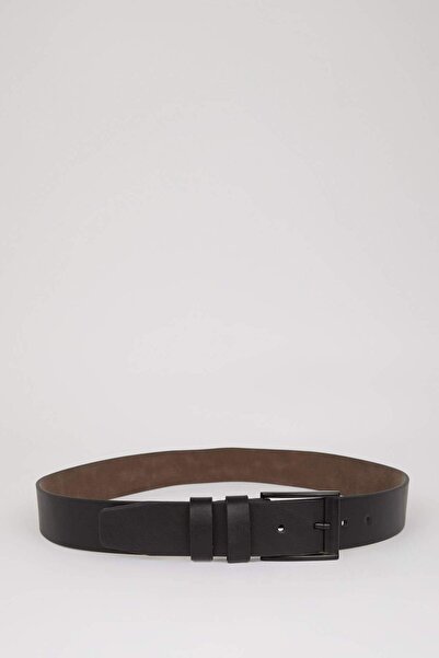 DeFacto Erkek Dikdörtgen Toka Suni Deri Jean Kemeri M2842AZNS