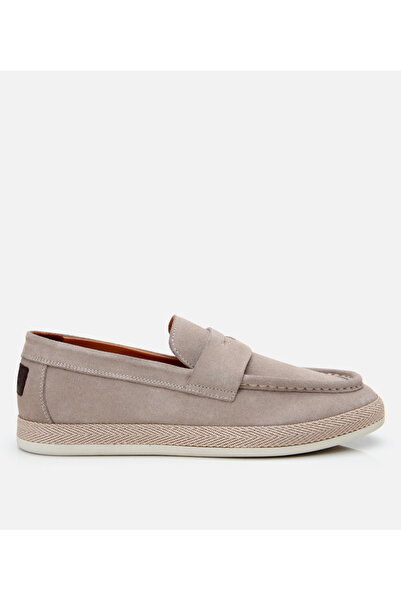 Hotiç Men's Suede Leather Beige Comfortable Sole Espadrille