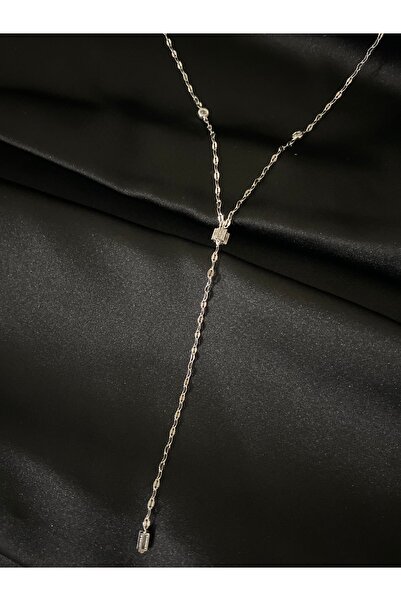 SPİEL&GESCHENKHAUS قلادة حجر مربع على شكل حرف Y