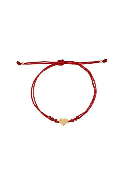 Piano Jewellery Motto Altın Kalp Ipli Bileklik