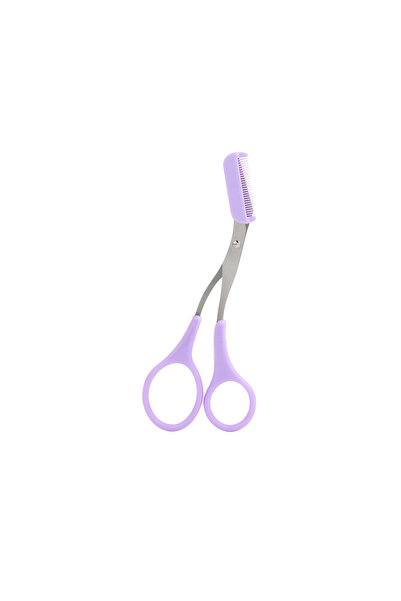Choice Purple Karsyngirl 1Pcs Safe Eyebrow Trimmer Stainless Steel Eyebrow Scissors with Comb Hair Removal