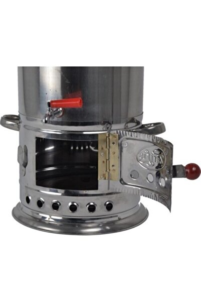 Genel Markalar Zarif Iş Semaver Tek Musluk 3.5 Litre Odun Kömür Piknik Semaveri