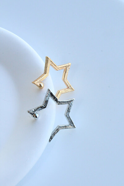 Leo'Stone Star Design Compression Earcuff Cartilage Earrings