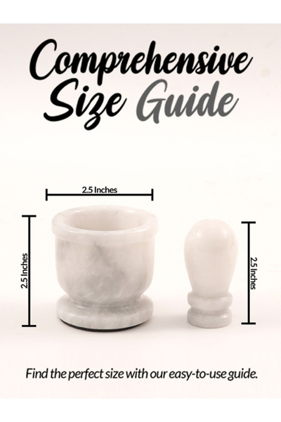 Radicaln Mini White Marble Mortar & Pestle Set – Natural Stone Spice Grinder 6.35 cm