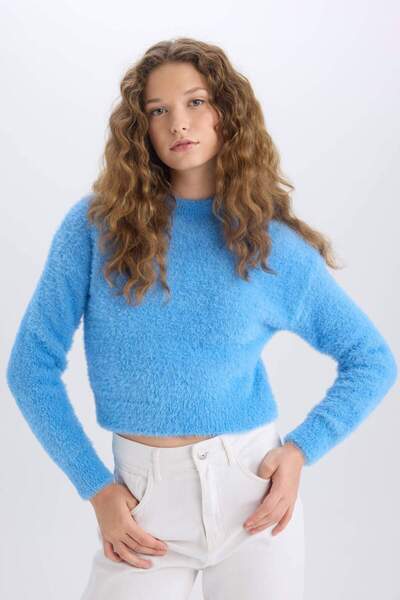 DeFacto Pulover de tricotaj cu jumătate de gât cu croială obișnuită A2012AXNS