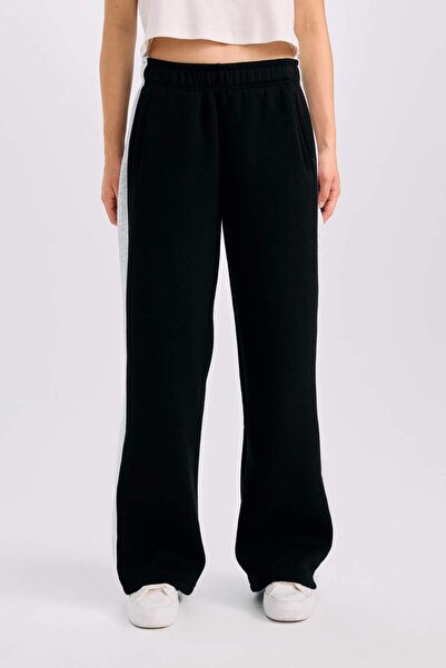 DeFacto Regular Fit Kalın Eşofman Altı Beli Lastikli Basic Düz Geniş Bol Paça E4900AX24CW