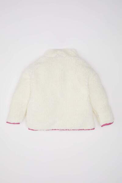 DeFacto Baby Girl Plush Sweatshirt with Stand Collar Zip - Welsoft D4993A524Wn