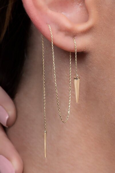 Piano Jewellery 14 Ayar Altın Küpe Cabaret Sarkıt Tek