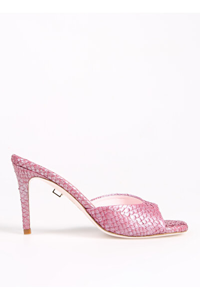 Jia De Lara Pembe Kadın Deri Topuklu Sandalet NANCY