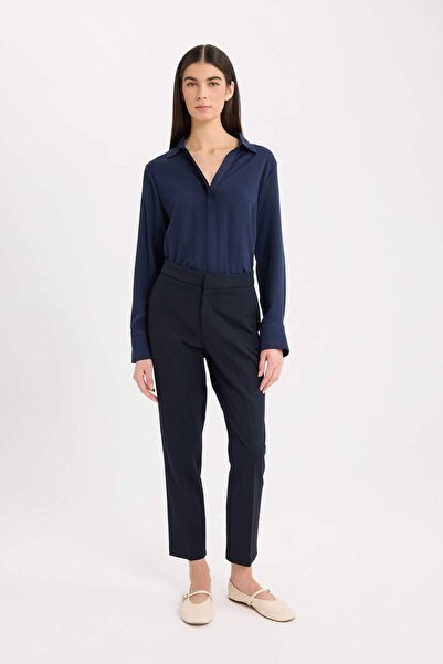 DeFacto Regular Fit Basic Пряма сорочка з довгими рукавами D9196AX24AU