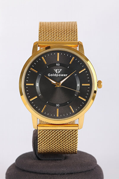 Goldpower Hasır Mıknatıslı Kordon Lüks Gold Kadın Kol Saati