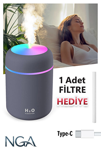 NGA 300 ml H2O Ultrasonik Ledli Hava Nemlendirici Buhar Makinesi Ve Aroma Dif...